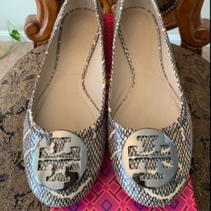 Tory Burch Snakeskin Reva Flats